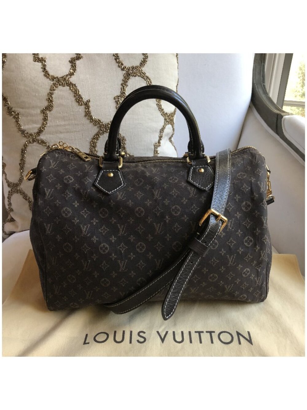 LOUIS VUITTON Idylle Speedy Bandouliere 30 Fusain Monogram Bag - Picture 2 of 16